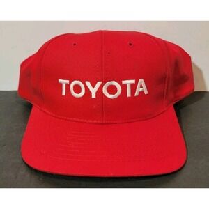 Vintage Red Toyota Snapback Trucker Hat Nissin Cap Excellent Condition Rare‎